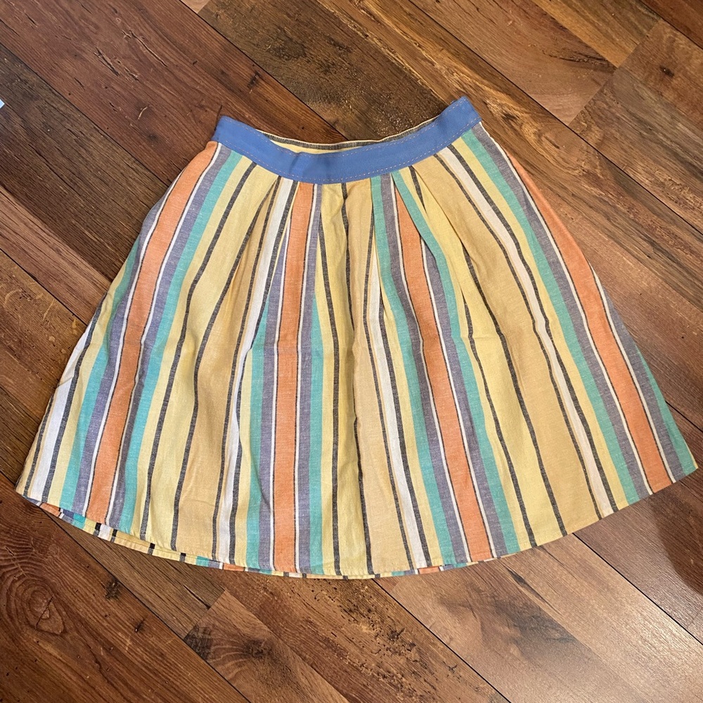 Odille Striped A Line Skirt
